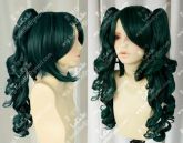 Peruca verde escuro lolita